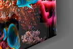 Yellow Tang Shoal Turquoise Reef Glass Wall Art